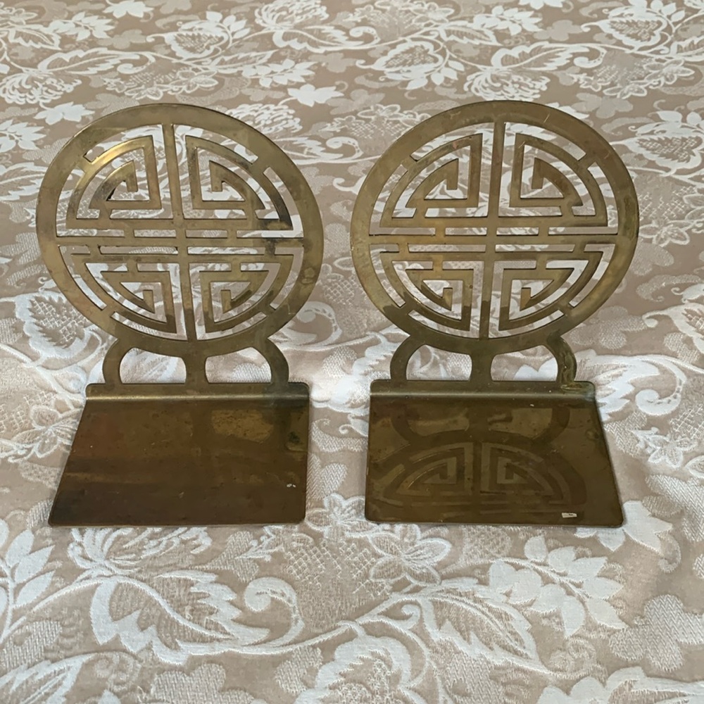 VintageShou Brass Bookends
